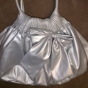 Silver Metallic Shoulder Purse
